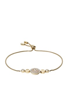 Fossil, Bratara tip snur decorata cu cristale, Auriu Fossil, Bratara tip snur decorata cu cristale, Auriu