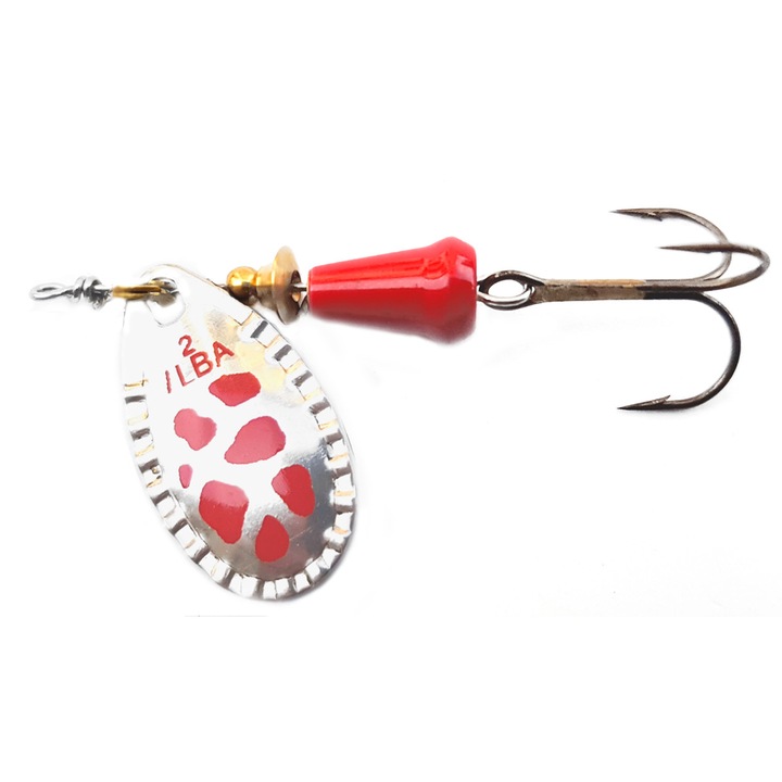 Lingurita rotativa Ilba Spark Classic marimea 2, 5.5gr, culoarea Silver/Red