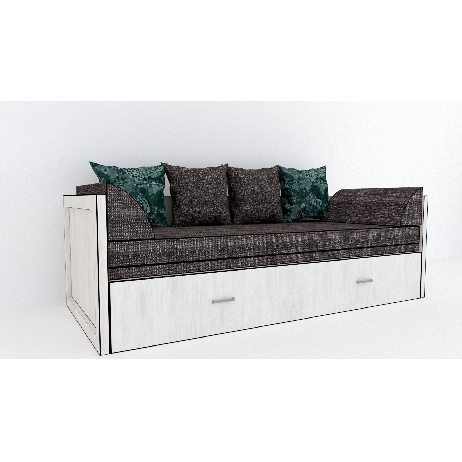 Canapea extensibila Genarom Costin Gen 58 / Decor 8508, 203 x 61 x 79.5 cm