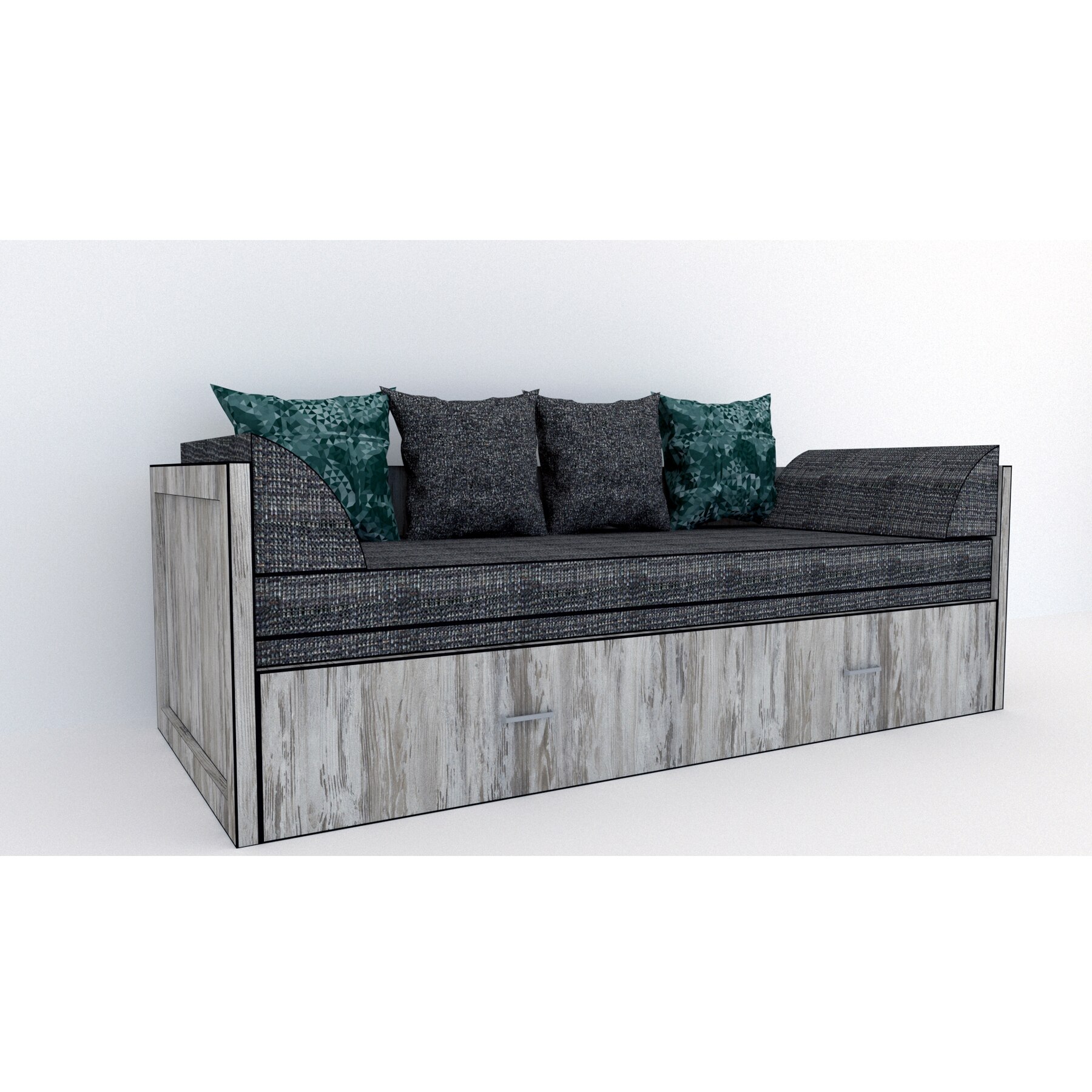 Canapea extensibila Genarom Costin Gen 58 / Decor K084, 203 x 61 x 79.5 cm