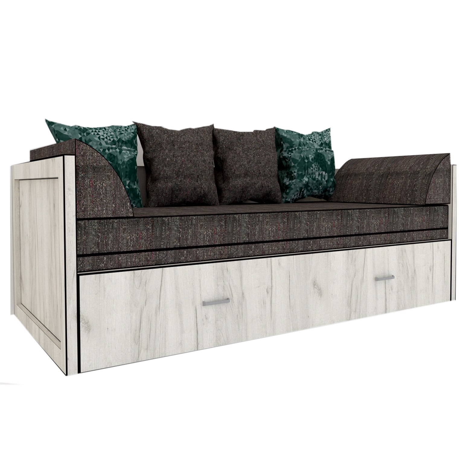 Canapea extensibila Genarom Costin Gen 66 / Decor K001, 203 x 61 x 79.5 cm