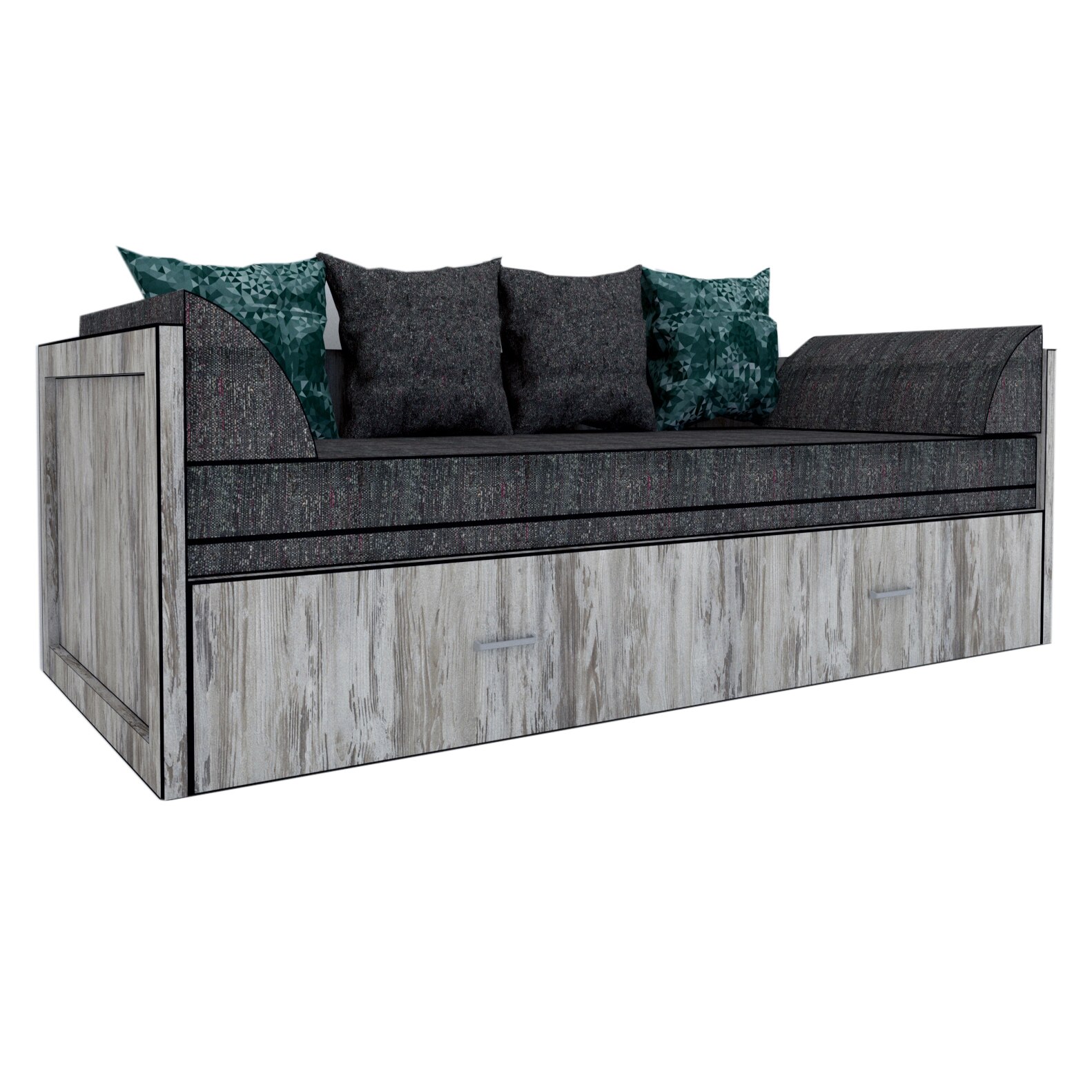 Canapea extensibila Genarom Costin Gen 66 / Decor K084, 203 x 61 x 79.5 cm