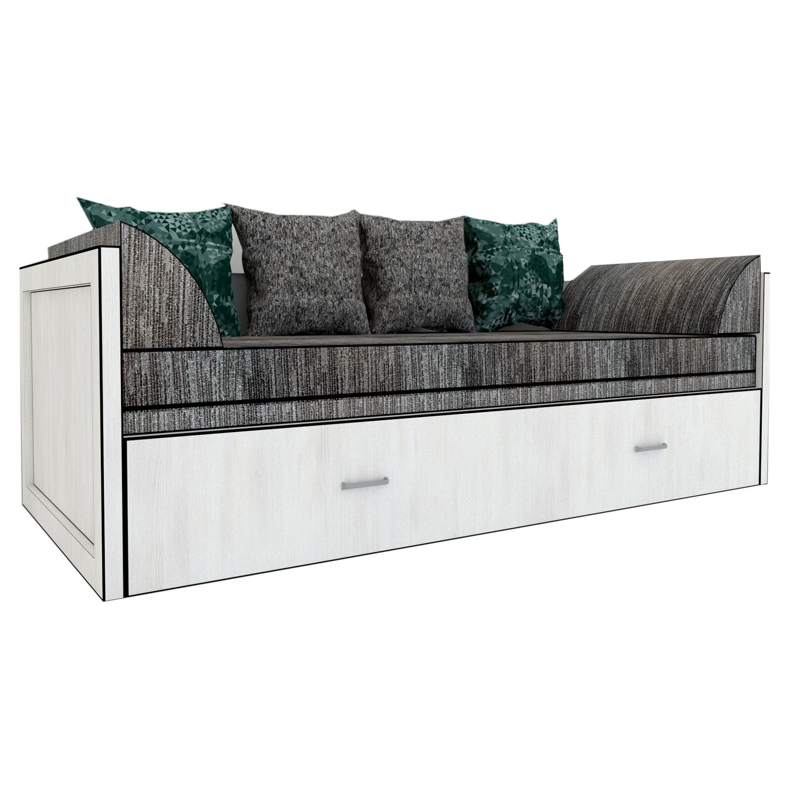 Canapea extensibila Genarom Costin Gen 235 / Decor 8508, 203 x 61 x 79.5 cm