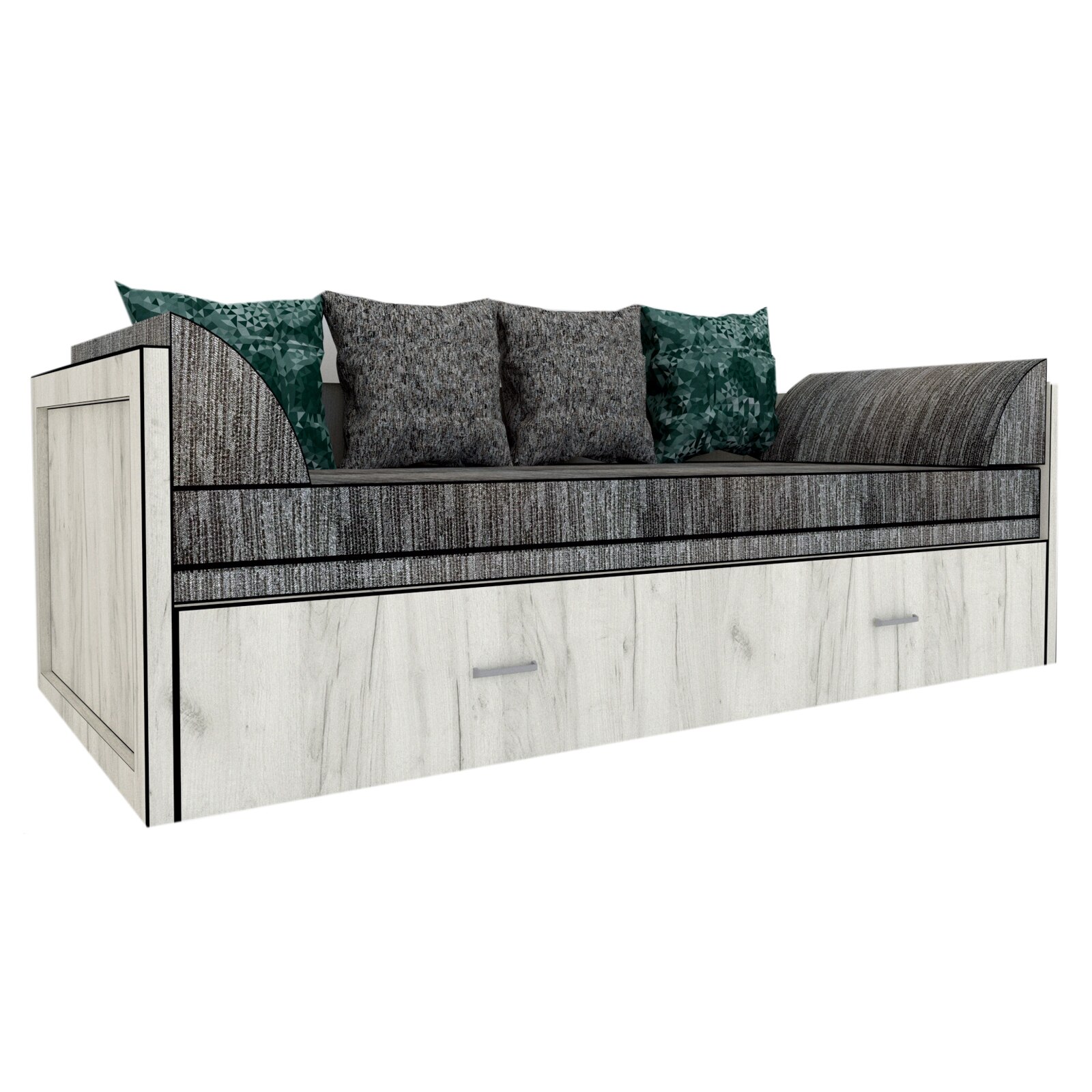 Canapea extensibila Genarom Costin Gen 235 / Decor K001, 203 x 61 x 79.5 cm