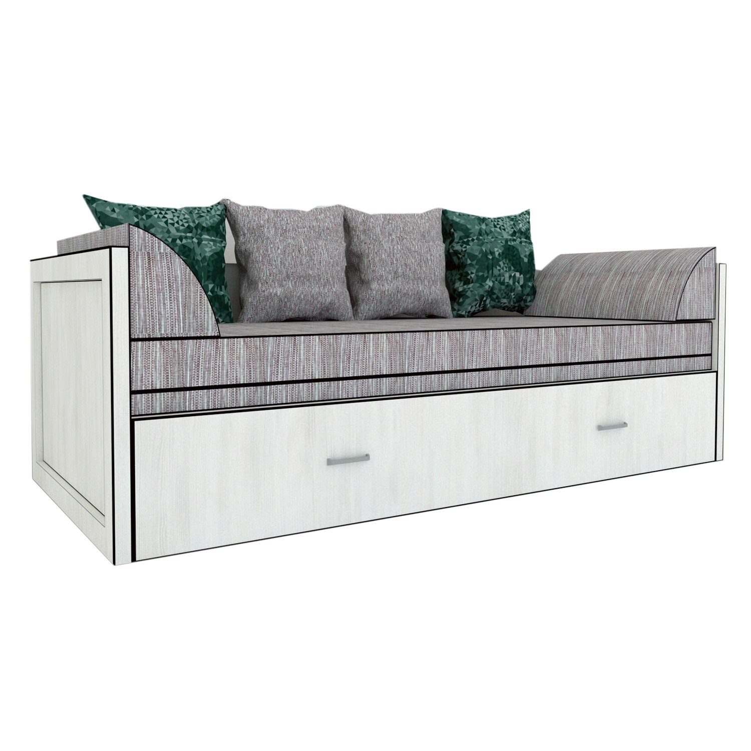 Canapea extensibila Genarom Costin Gen 71 / Decor 8508, 203 x 61 x 79.5 cm