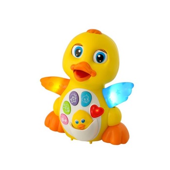 Jucarie interactiva cu 3 functii, canta, danseaza si lumineaza, Rata, Iso Trade Jucarie interactiva cu 3 functii, canta, danseaza si lumineaza, Rata, Iso Trade