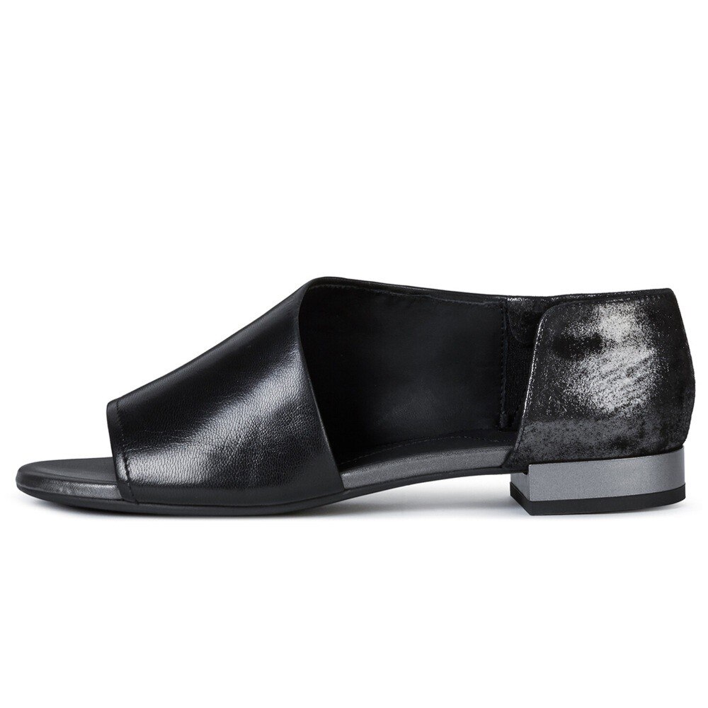 Sandale dama, din piele naturala, Geox, D724HA-C9999-01-O-06, negru, Negru