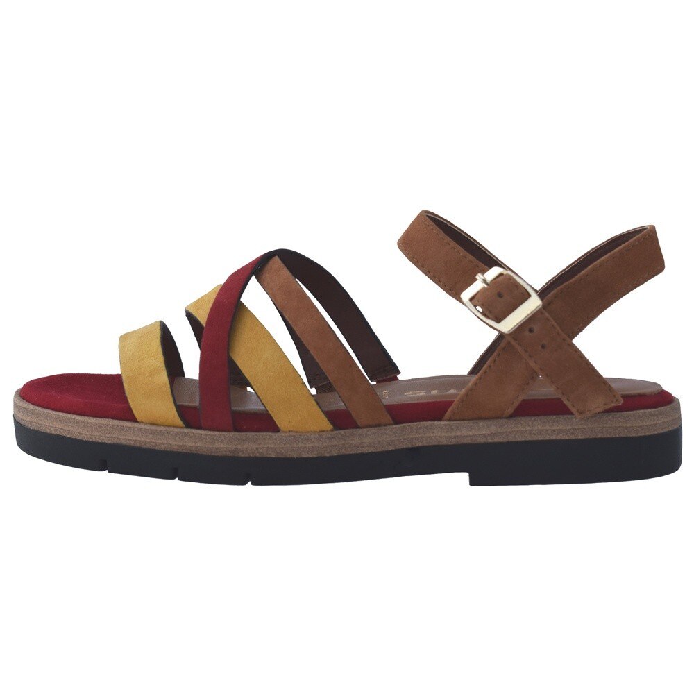 Sandale dama, din piele naturala, Tamaris, 1-28114-24-16-O-10, coniac, Coniac