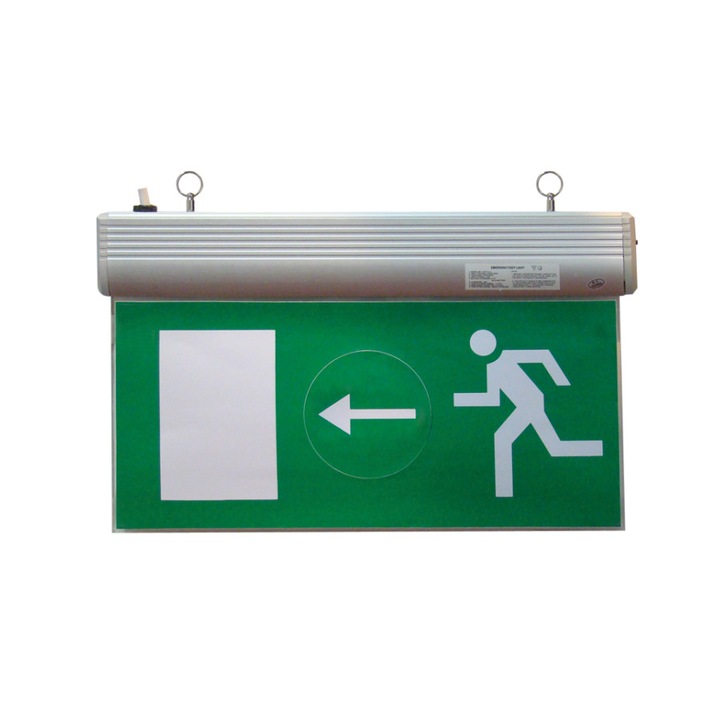 Tracon EXIT-01-J LED табела за изход с ъглово осветление и самозалепващи се пиктограми