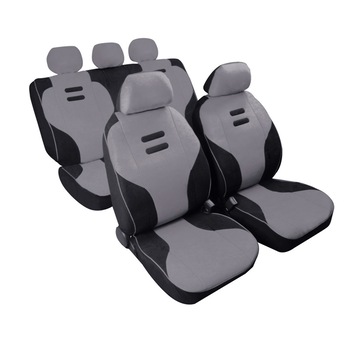 Set Huse scaune auto universale Pilot Kynox, culoare Gri, 9 piese Set Huse scaune auto universale Pilot Kynox, culoare Gri, 9 piese
