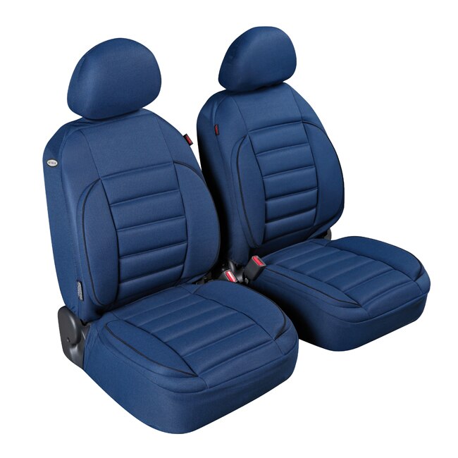 Huse scaun fata De-Luxe Sport Edition jacquard high-quality, albastru, 2buc