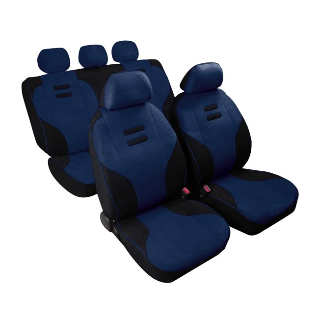 Set Huse scaune auto universale Pilot Kynox, culoare Albastru inchis, 9 piese