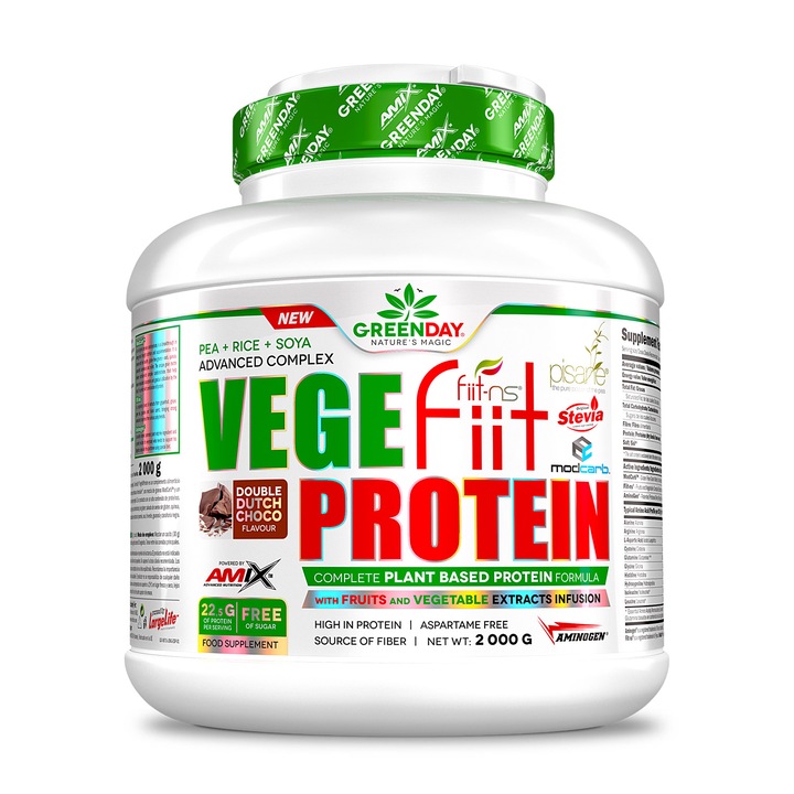 Proteina vegetala Amix Vegefiit Protein Double Chocolate 2.000 Kg