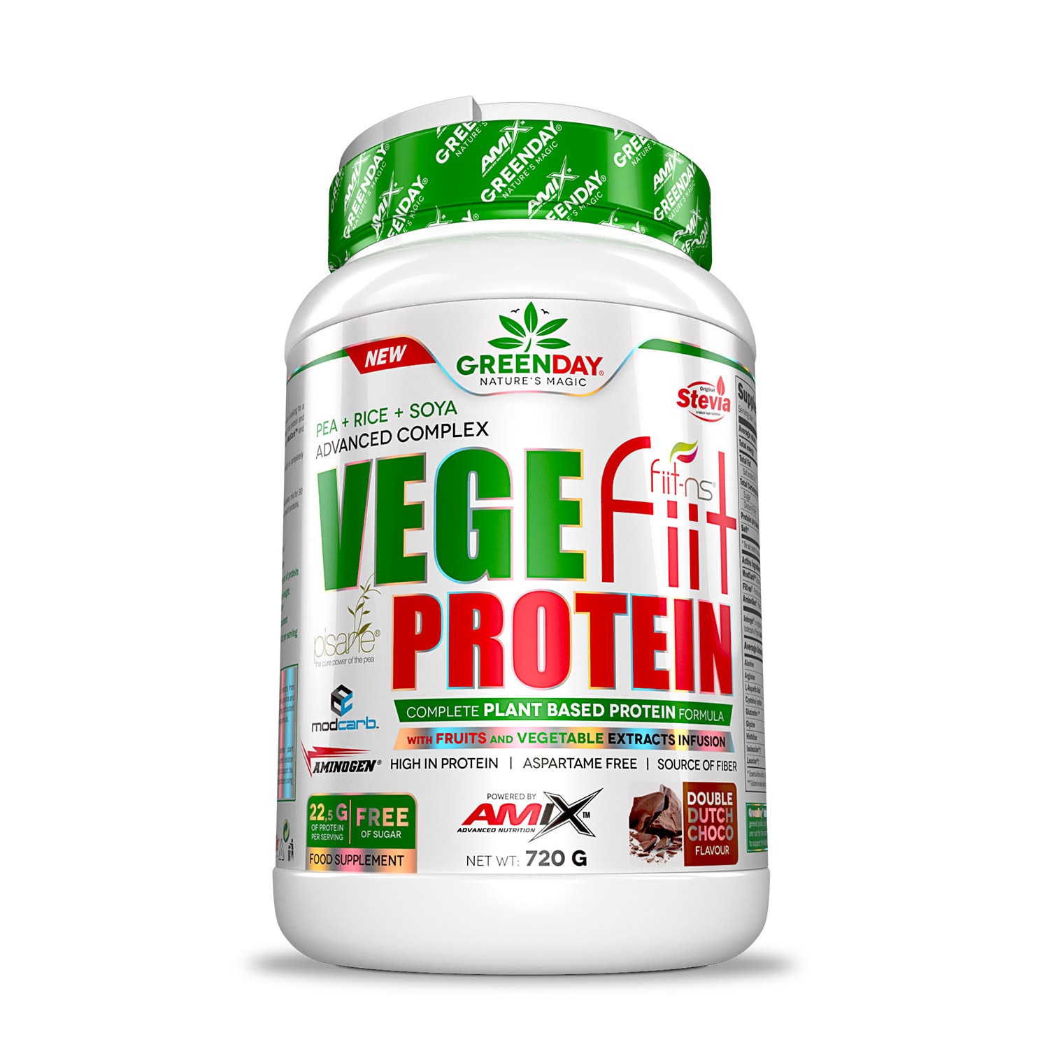 Proteina vegetala Amix Vegefiit Protein Double Chocolate 0.720 Kg