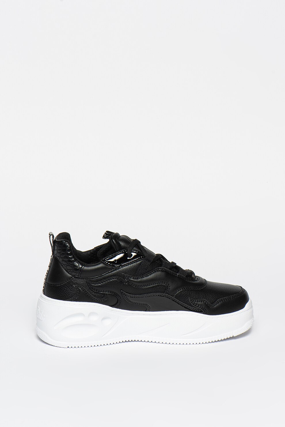 Buffalo, Спортни обувки Fkat Xtr от еко кожа с лого, Черен, 39 eMAG.bg