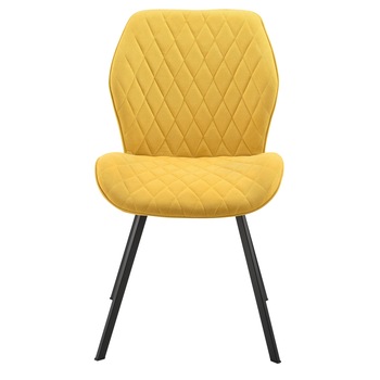 Set 2 bucati scaune design Sarpsborg S, en.casa, 89 x 51 x 64 cm, metal/poliester, galben Set 2 bucati scaune design Sarpsborg S, en.casa, 89 x 51 x 64 cm, metal/poliester, galben
