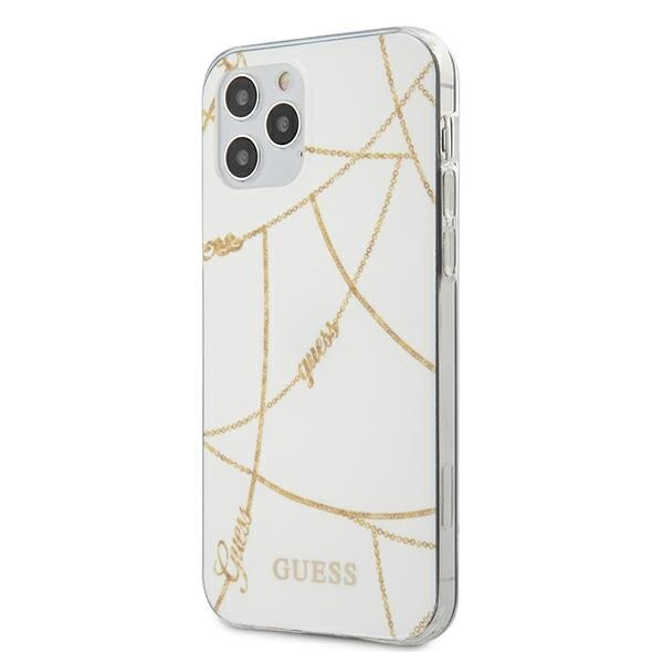 Husa Iphone 12 Pro Max Guess Gold Chain Collection White Emag Ro