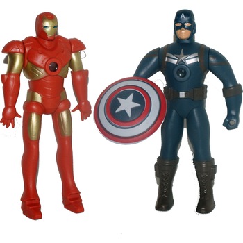Set 2 figurine Avengers cu functie de proiectie, multicolor Set 2 figurine Avengers cu functie de proiectie, multicolor