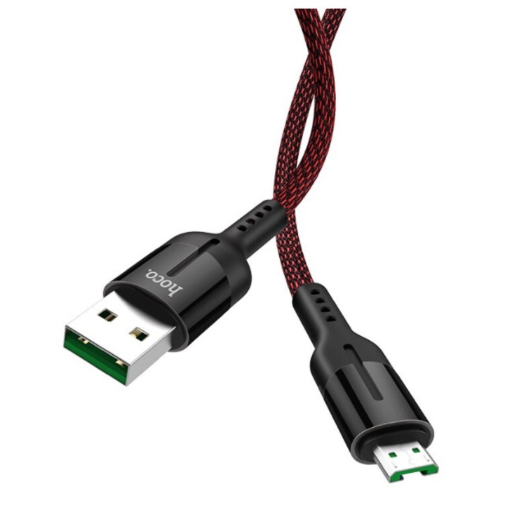 Hoco Micro USB töltőkábel Androidhoz, U68, szupergyors töltés, 4.0A, 1.2m, fekete