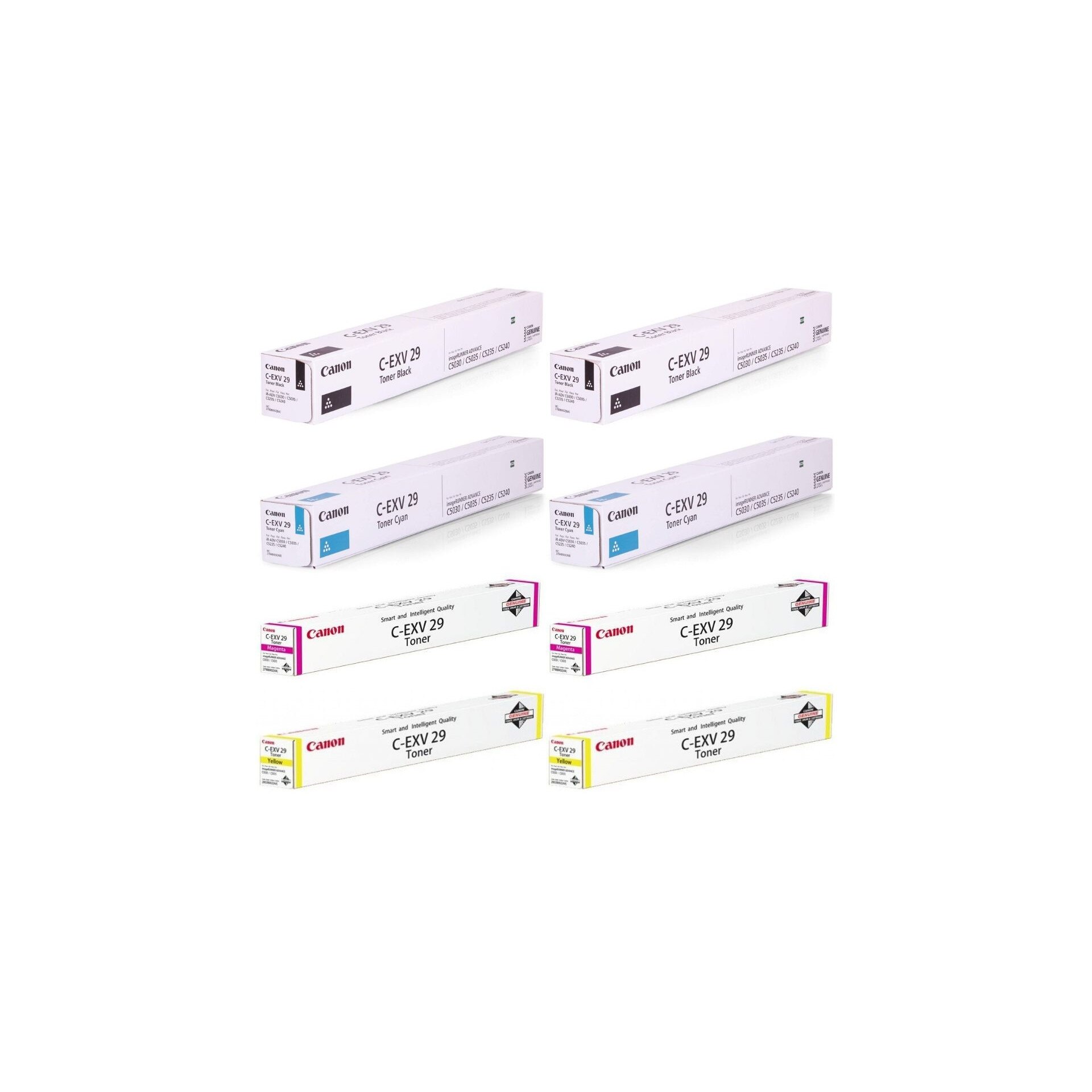 Pachet cartuse toner C-EXV29BK negru x2 C-EXV29C cyan x2 C-EXV29M magenta x2 C-EXV29Y galben x2 Canon original 234000 pagini