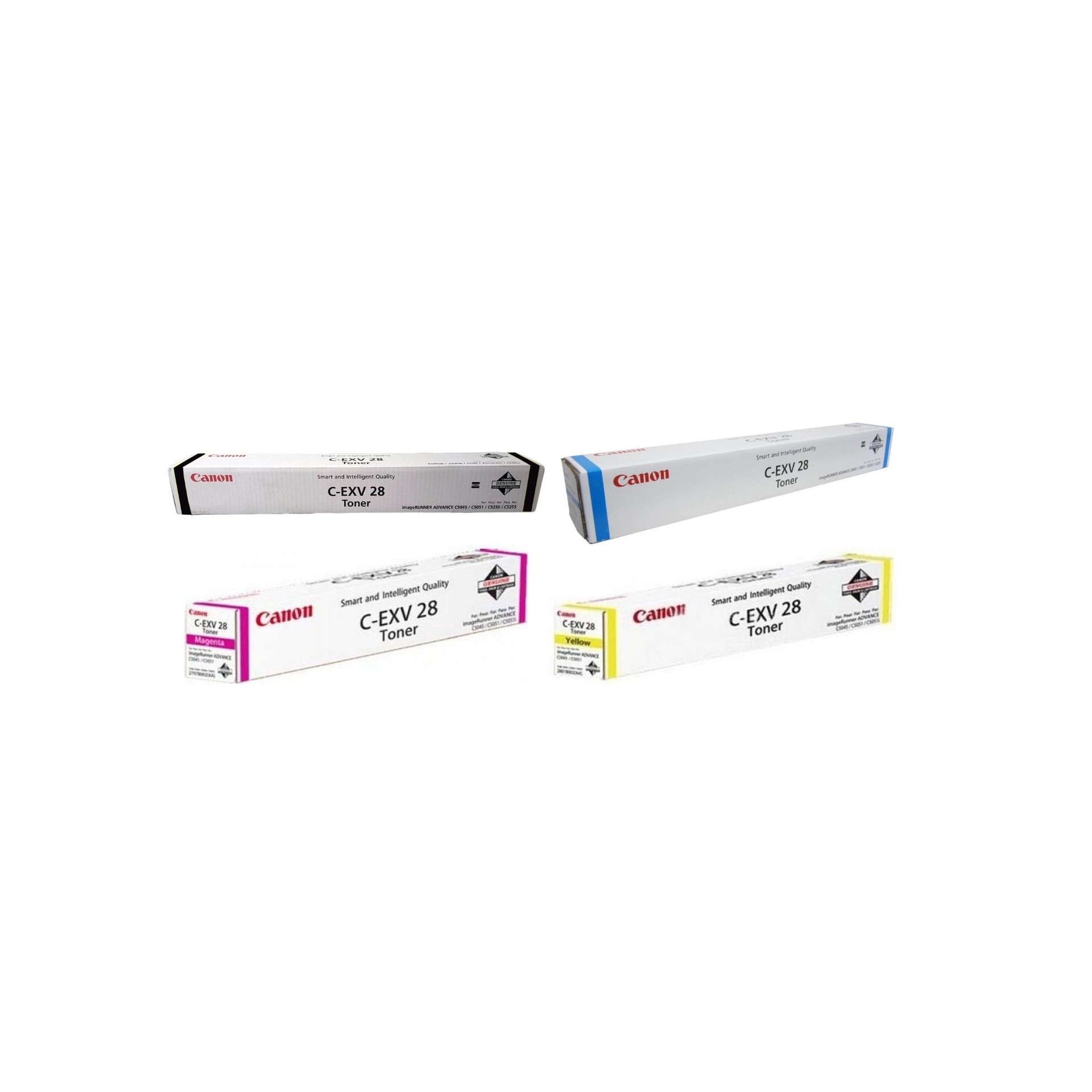 Pachet cartuse toner C-EXV28BK negru C-EXV28C cyan C-EXV28M magenta C-EXV28Y galben Canon original 158000 pagini