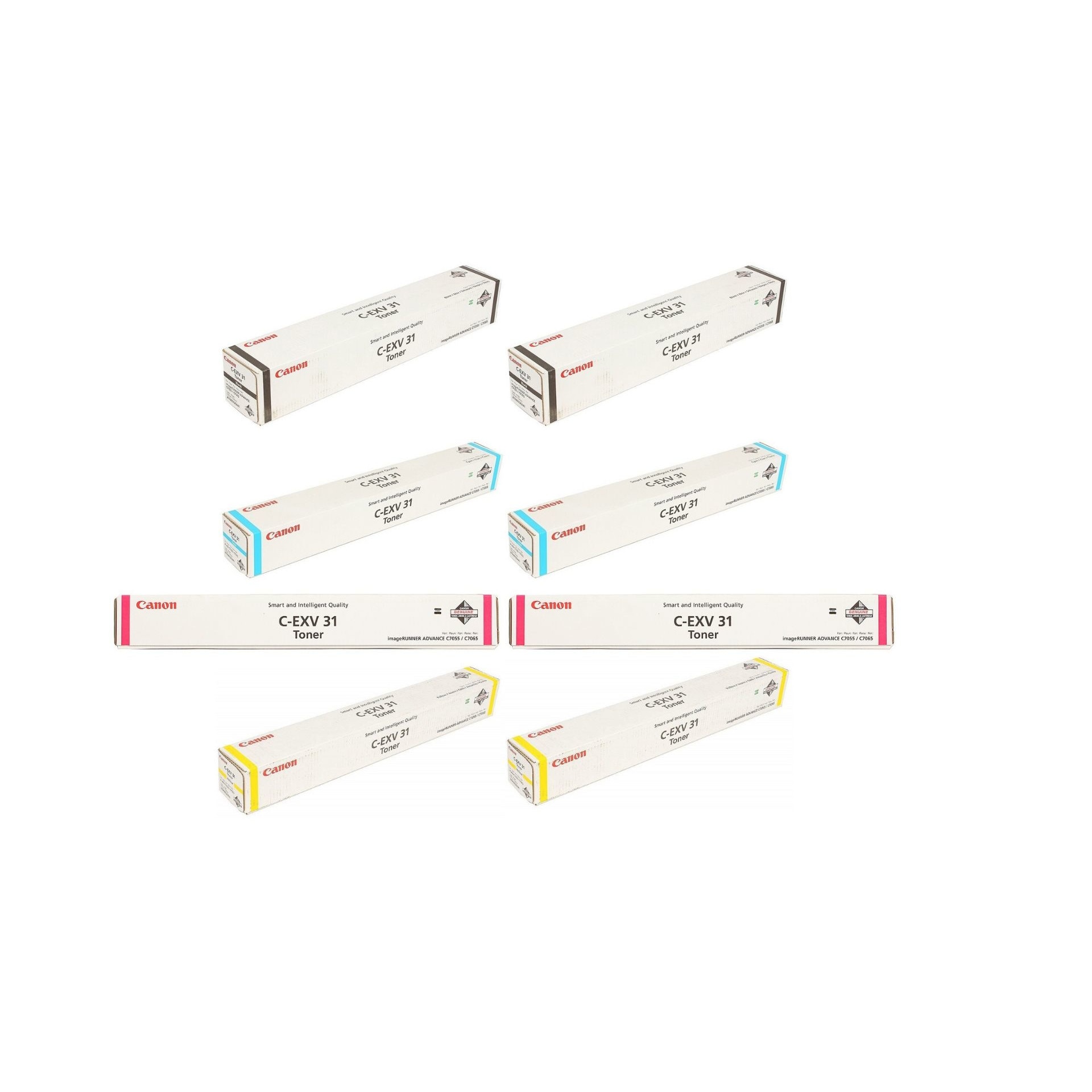 Pachet cartuse toner C-EXV31BK negru x2 C-EXV31C cyan x2 C-EXV31M magenta x2 C-EXV31Y galben x2 Canon original 472000 pagini