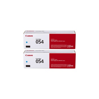 Pachet cartuse toner CRG-054C cyan x2 Canon original 2400 pagini Pachet cartuse toner CRG-054C cyan x2 Canon original 2400 pagini
