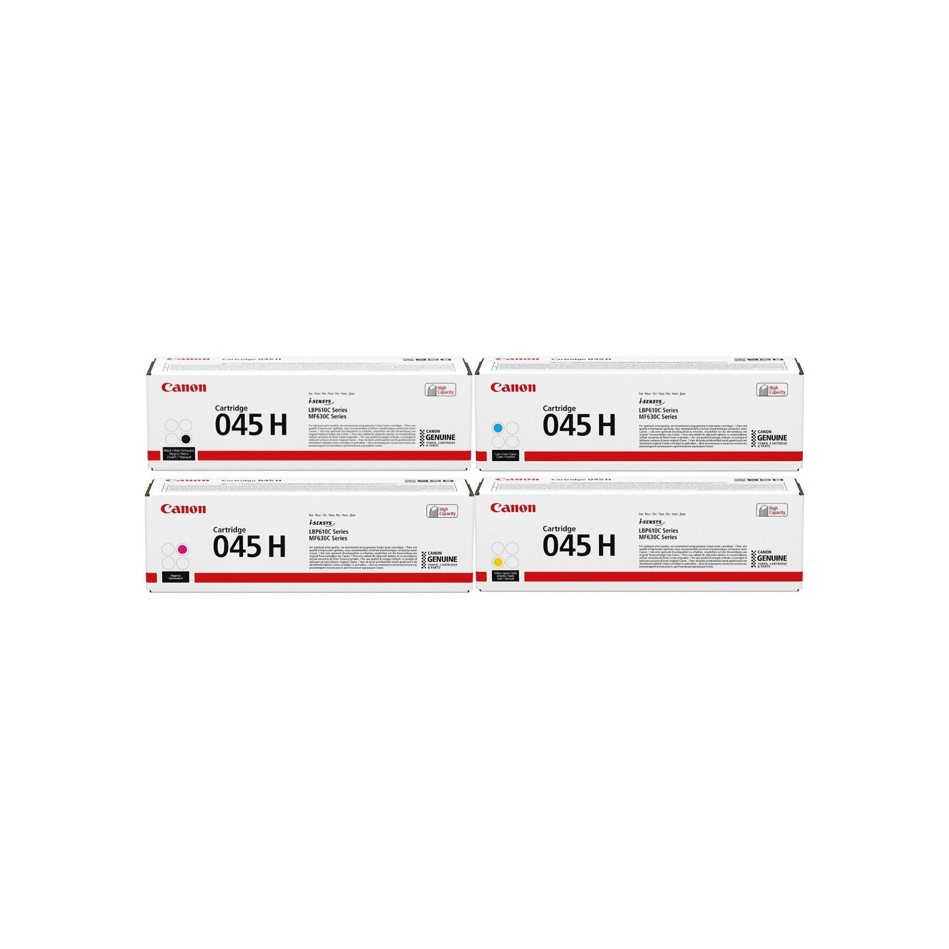 Pachet cartuse toner CRG-045HBK negru CRG-045HC cyan CRG-045HM magenta CRG-045HY galben Canon original 9400 pagini