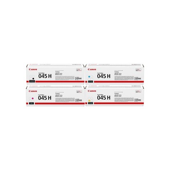 Pachet cartuse toner CRG-045HBK negru CRG-045HC cyan CRG-045HM magenta CRG-045HY galben Canon original 9400 pagini Pachet cartuse toner CRG-045HBK negru CRG-045HC cyan CRG-045HM magenta CRG-045HY galben Canon original 9400 pagini