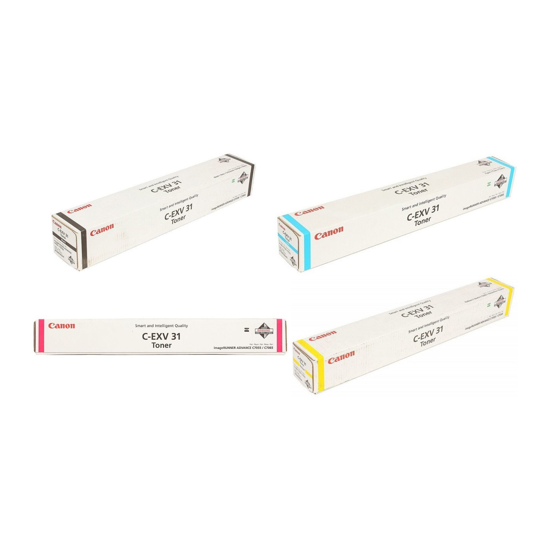 Pachet cartuse toner C-EXV31BK negru C-EXV31C cyan C-EXV31M magenta C-EXV31Y galben Canon original 236000 pagini