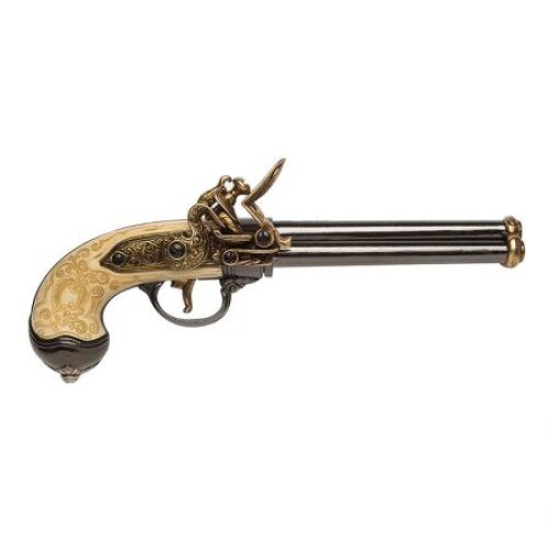 Pistol antic, Italian, Denix, 1016/L , Metal, Lemn