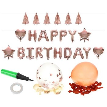 Accesorii ziua de nastere - Set - Happy Birthday, Balon Petrecere de aniversare Accesorii ziua de nastere - Set - Happy Birthday, Balon Petrecere de aniversare