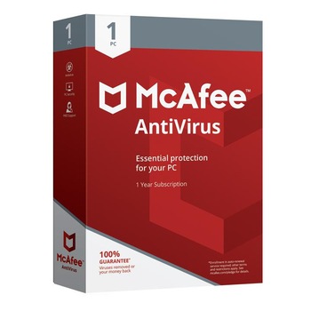 McAfee Antivirus 2020, pentru 1 dispozitiv, valabil 1 an McAfee Antivirus 2020, pentru 1 dispozitiv, valabil 1 an