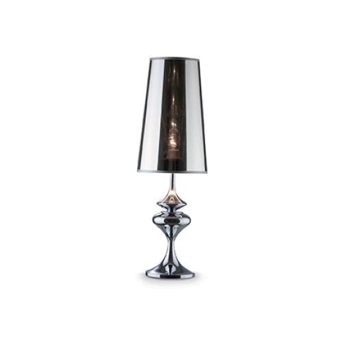 Veioza Alfiere IDEAL LUX TL1 big ,metal,crom semitransparent,PVC,e27,1*60w