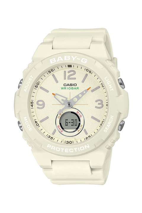 Casio, Часовник Baby G с каишка от смола, Крем