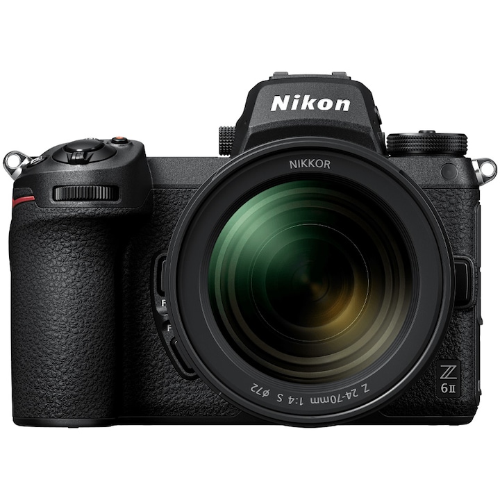 Aparat foto Mirrorless Nikon Z6 II , Full-Frame, 24.5 MP, 4K, Wi-Fi, Negru + Obiectiv 24-70mm f/4 S