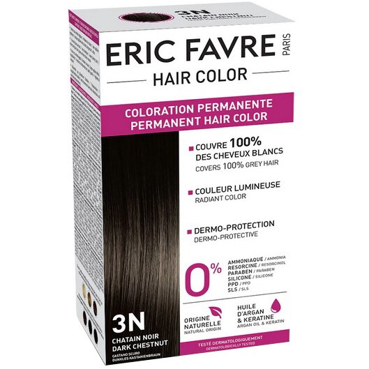 Vopsea de par Eric Favre 3N Saten închis, 40 ml
