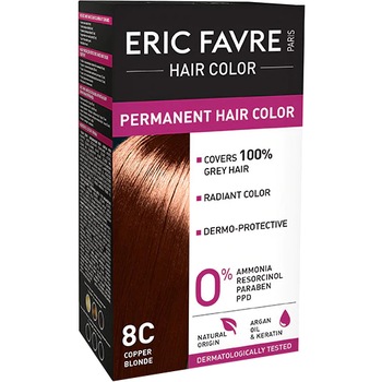 Vopsea de par Eric Favre 8C Blond arămiu, 40 ml Vopsea de par Eric Favre 8C Blond arămiu, 40 ml