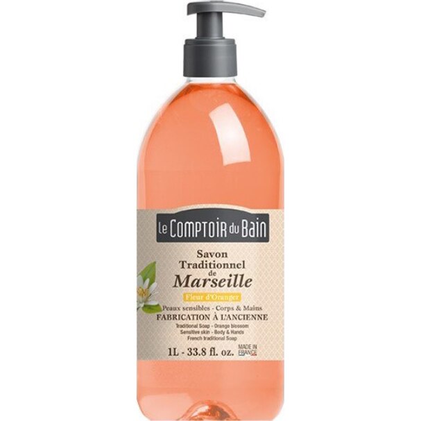 Sapun de Marsilia Le comptoir du bain floare de portocal, 1L