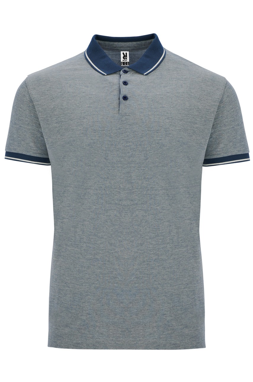 Tricou polo barbati, bumbac, Roly Bowie, Bleumarin