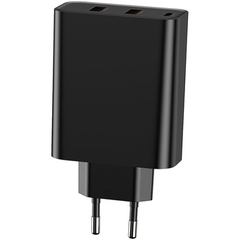 Incarcator Retea Baseus 3 Ports Speed PPS Quick Charger, 1 x Type-C, 2 x USB, Black Incarcator Retea Baseus 3 Ports Speed PPS Quick Charger, 1 x Type-C, 2 x USB, Black