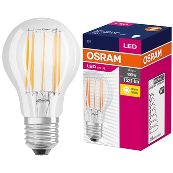 Bec LED Osram, E27, 10W (100W), 1521 lm, lumina calda (2700K) Bec LED Osram, E27, 10W (100W), 1521 lm, lumina calda (2700K)