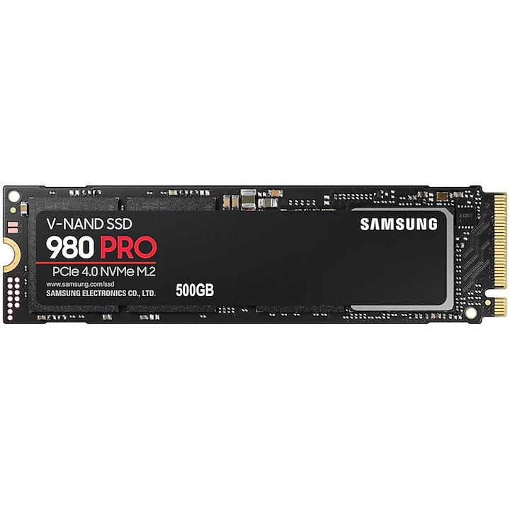 Samsung 980 PRO SSD meghajtó, 500GB, NVMe, M.2.