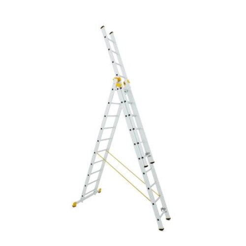 Scara profesionala Alverosal Forte Plus, 3 tronsoane, 12 trepte, 6.10 m
