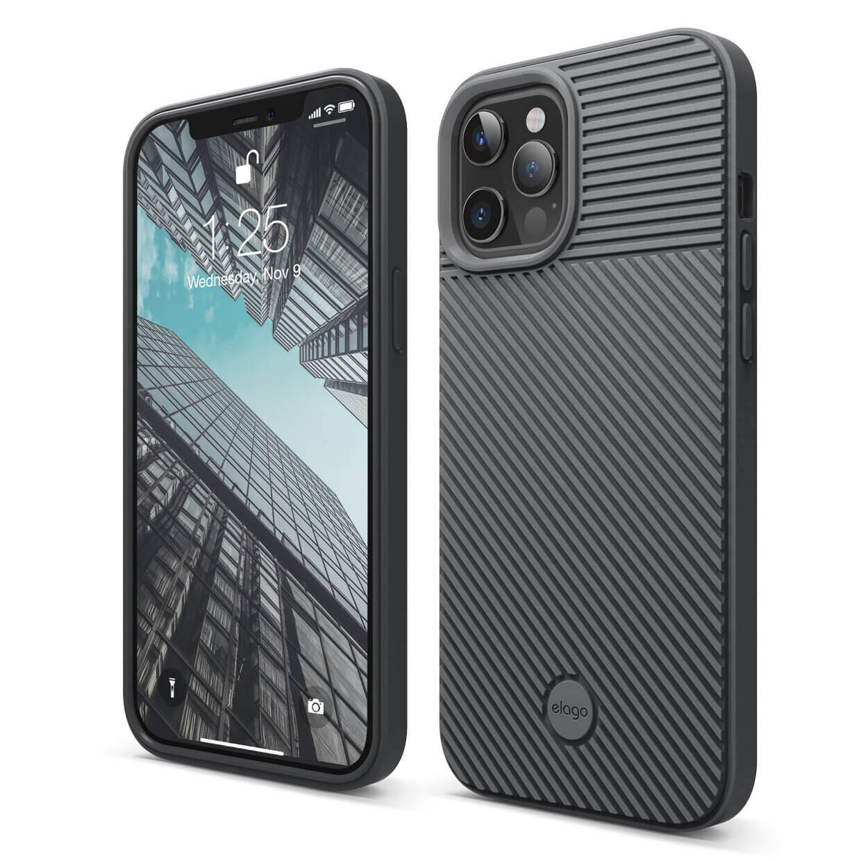 Husa din silicon Elago Cushion Case, pentru iPhone 12 Pro Max, gri