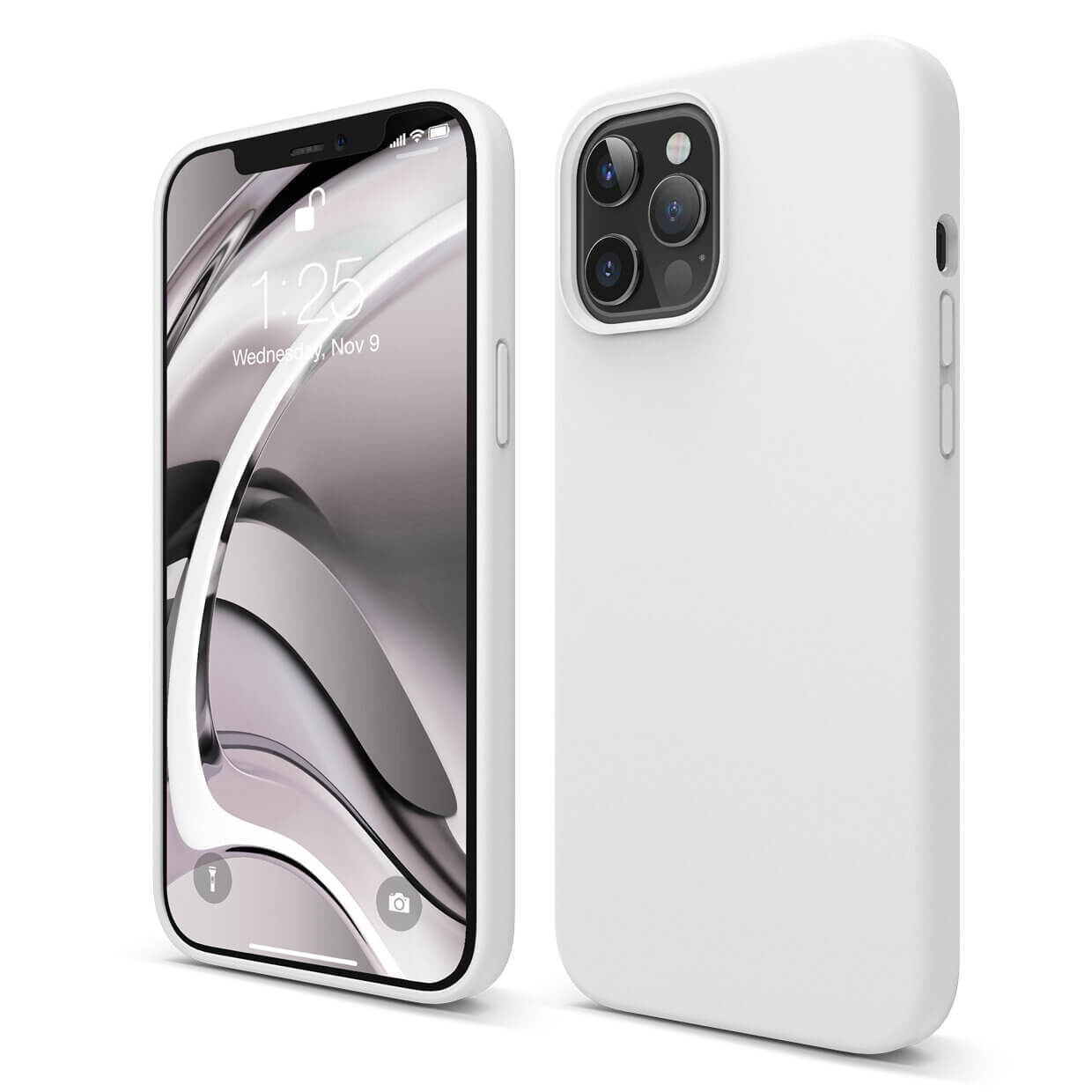 Husa din silicon Elago Soft Silicone Case, pentru iPhone 12 Pro Max, alb