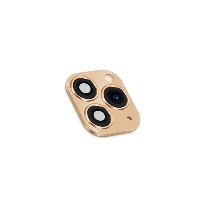 Протектор на задната камера от закалено стъкло, съвместим с iPhone X / XS като iPhone 11 Pro, розово/златисто