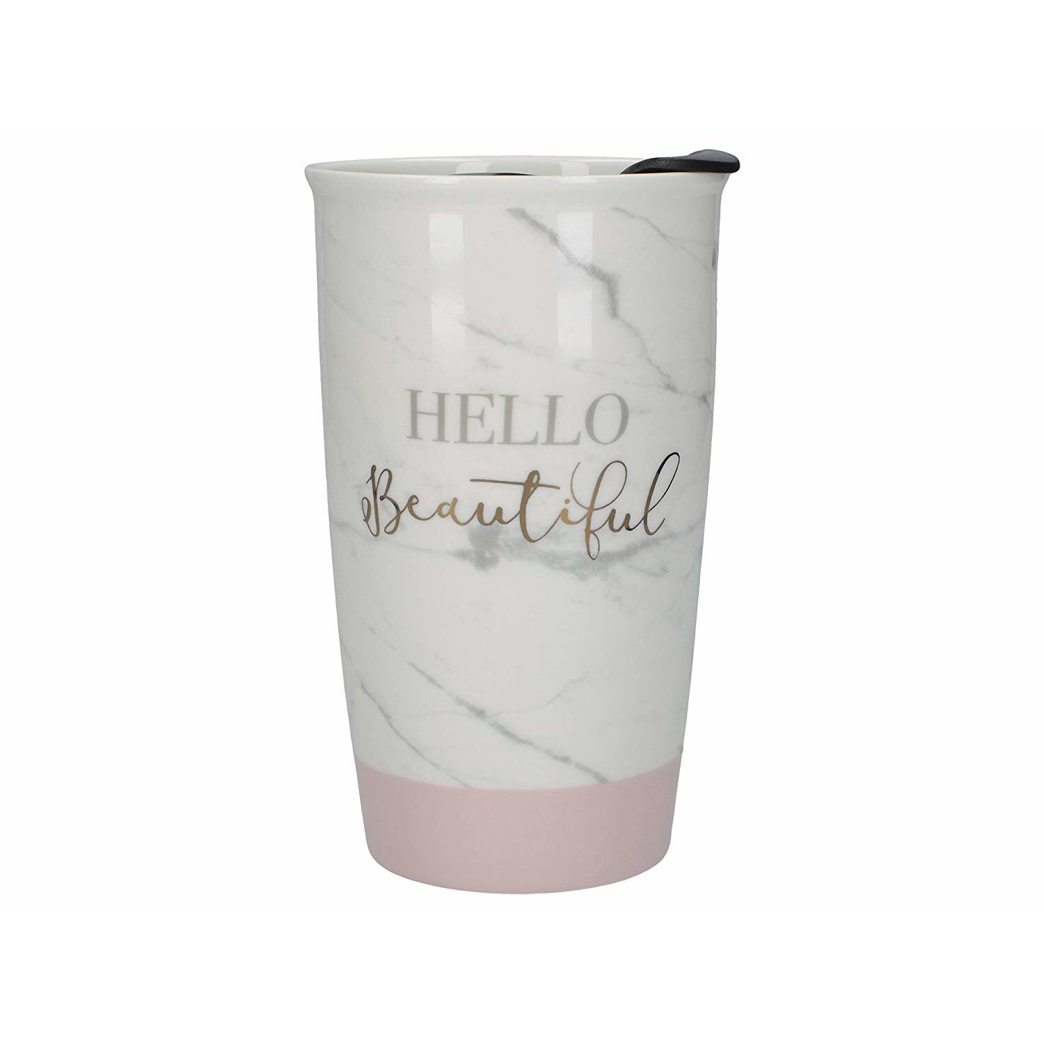 Cana de voiaj - Hello Beautiful, Ceramica, 380 ml