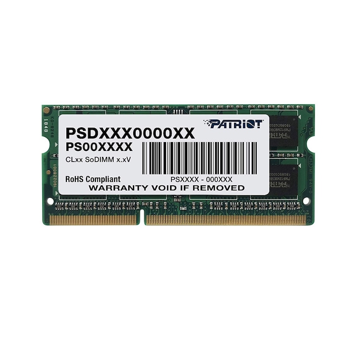 Памет за лаптоп Patriot Signature for Ultrabook SODIMM DDR3 4GB L PSD34G1600L2S