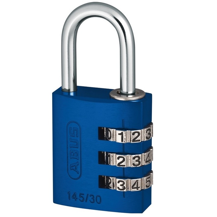 Lacat ABUS 724/30, cu combinator mecanic, albastru